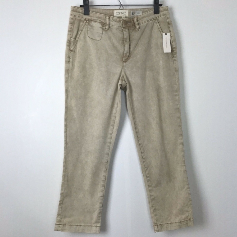 NWT $88 Chino by Anthro Slim Cropped Khaki Pants